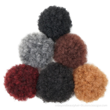 High Puff Afro Curly Chignon Ponytail Drawstring Synthetic Curly Hair Bun Made Of Synthetic Fiber